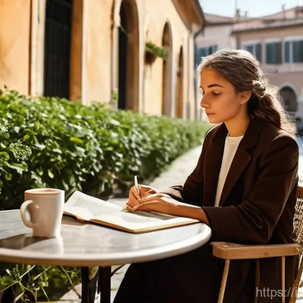 유교와 학문 발전 - **"Ancient Wisdom in Modern Italian Life":** A serene Italian piazza, bustling with daily life, yet ...