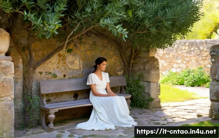 중용 해석 - **Prompt 1: Serene Reflection in an Italian Villa Garden**
A serene young Italian woman, in her ...
